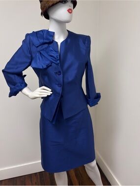 Armani Collezioni Deep Blue Satin Suit